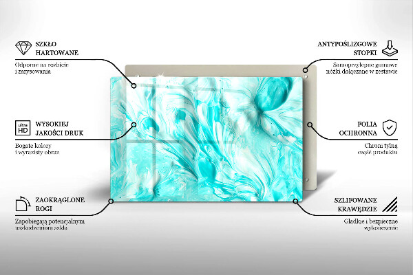 Deska do kuchni Farby abstrakcja