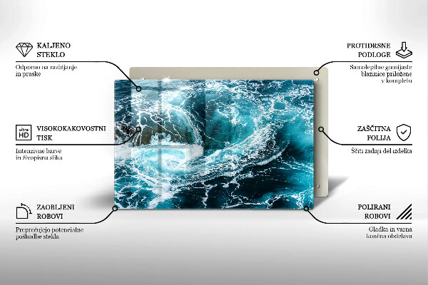 Deska do kuchni Spieniona fale wody