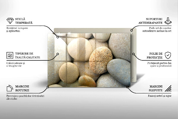 Deska do kuchni Wzór owalne kamienie