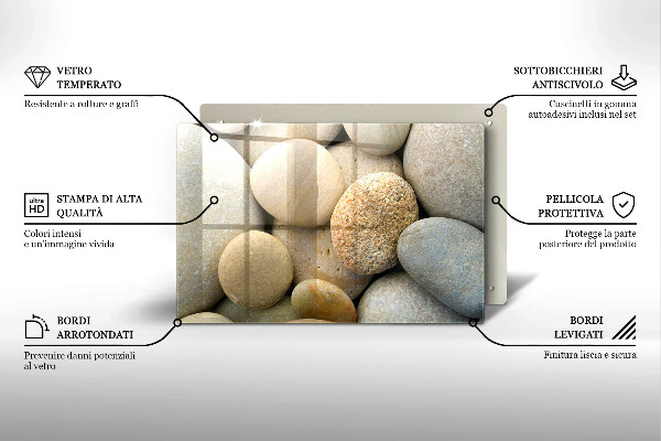Deska do kuchni Wzór owalne kamienie