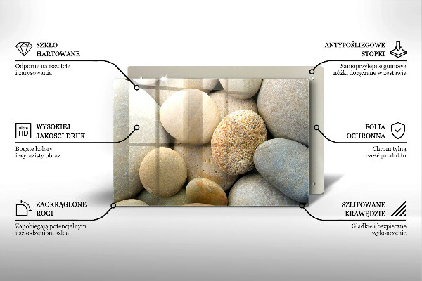 Deska do kuchni Wzór owalne kamienie