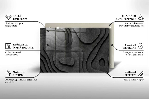 Deska do kuchni Kamienne kształty 3D