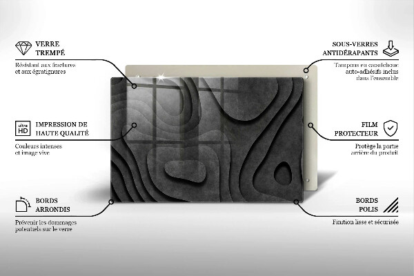 Deska do kuchni Kamienne kształty 3D