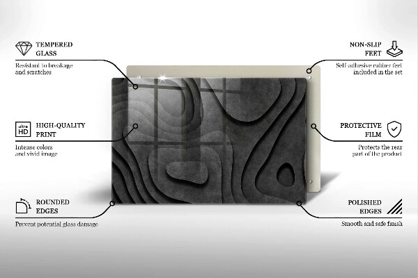 Deska do kuchni Kamienne kształty 3D