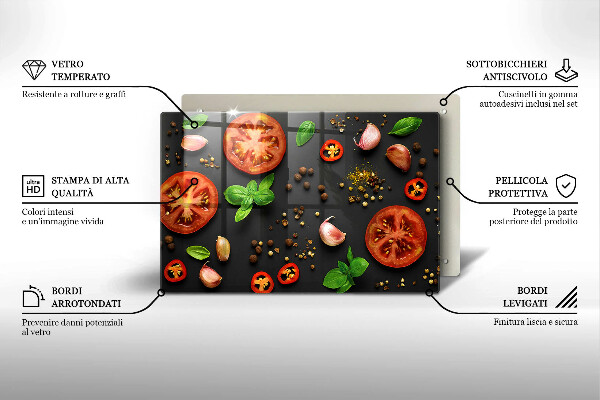 Deska do kuchni Pomidory i przyprawy