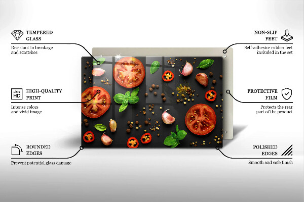 Deska do kuchni Pomidory i przyprawy