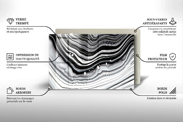 Deska do kuchni Abstrakcja tusz