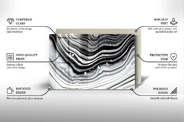 Deska do kuchni Abstrakcja tusz