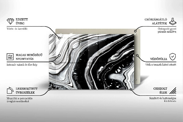 Deska do kuchni Abstrakcja tusz
