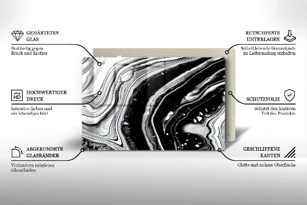 Deska do kuchni Abstrakcja tusz