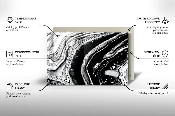 Deska do kuchni Abstrakcja tusz