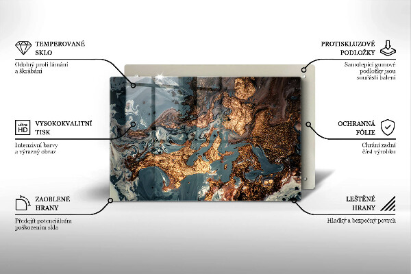 Deska do kuchni Złota struktura skały