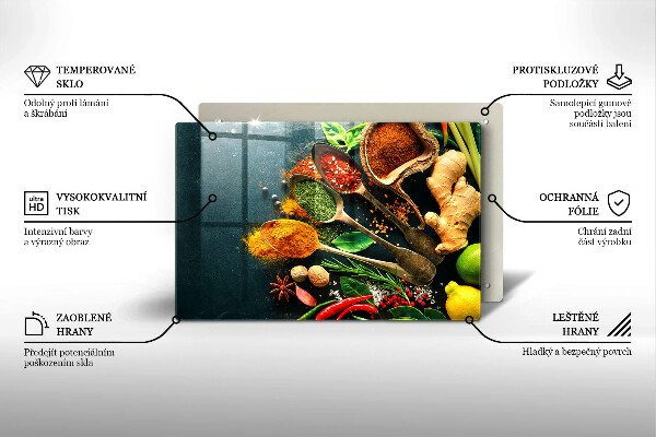 Deska do kuchni Kuchenne przyprawy łyżki