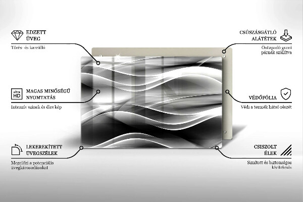 Deska do kuchni Abstrakcja łagodne linie