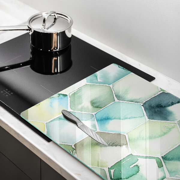 Deska do kuchni Akwarelowe heksagony