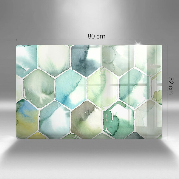 Deska do kuchni Akwarelowe heksagony