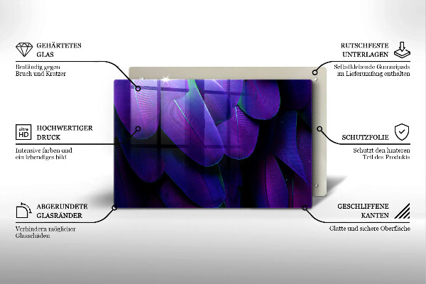 Deska do kuchni Neonowe pióra