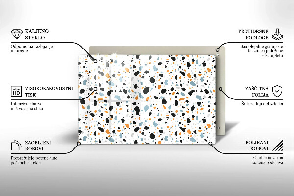 Szklana deska do kuchni Dekoracyjny kamień gres