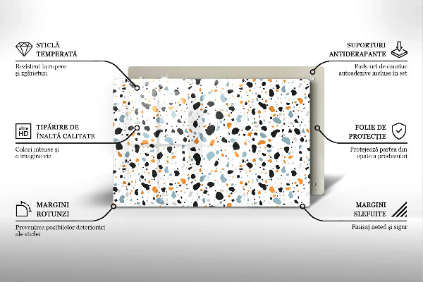 Szklana deska do kuchni Dekoracyjny kamień gres