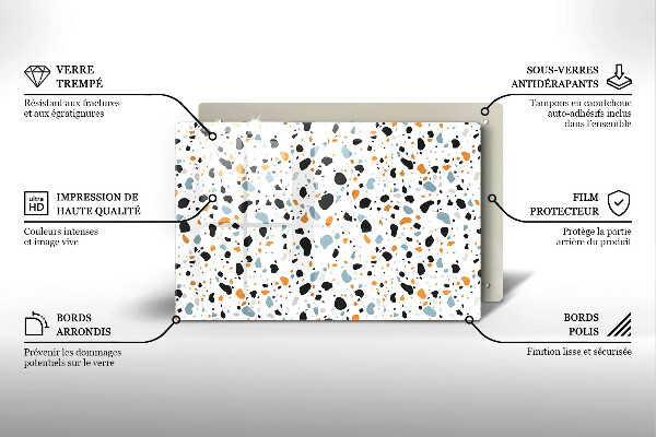 Szklana deska do kuchni Dekoracyjny kamień gres