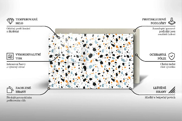 Szklana deska do kuchni Dekoracyjny kamień gres