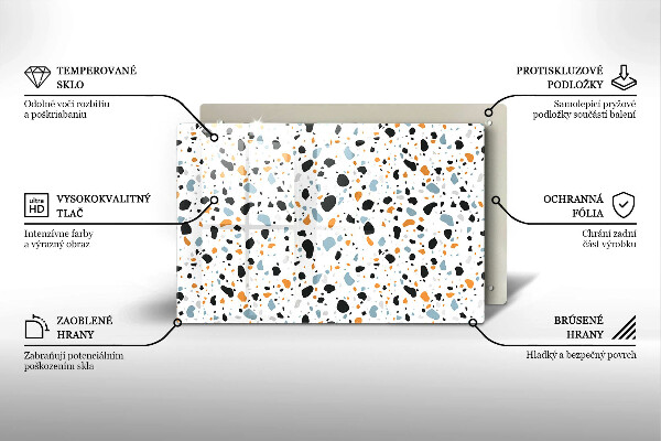 Szklana deska do kuchni Dekoracyjny kamień gres