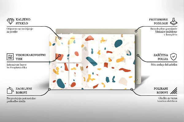 Szklana deska do kuchni Gres dekoracyjny kamień