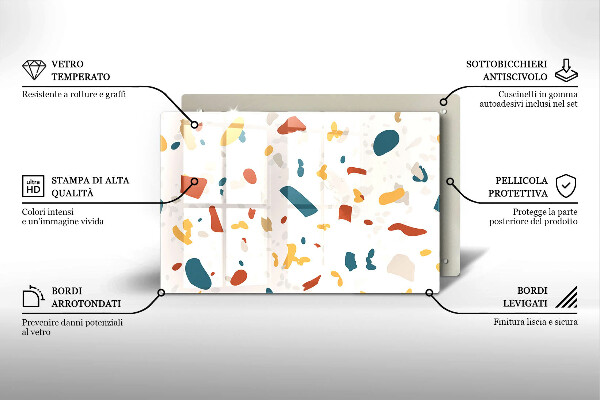 Szklana deska do kuchni Gres dekoracyjny kamień