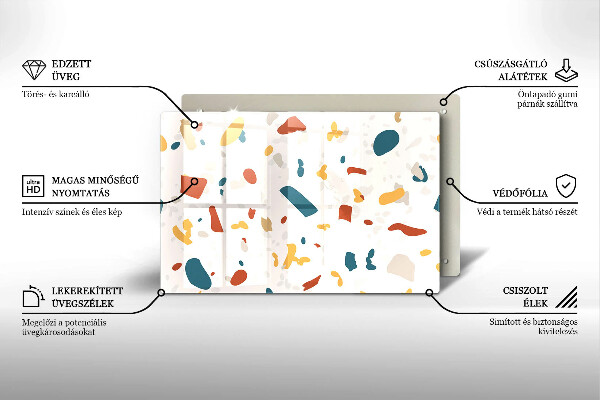 Szklana deska do kuchni Gres dekoracyjny kamień