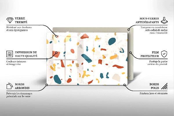 Szklana deska do kuchni Gres dekoracyjny kamień