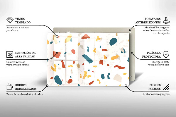 Szklana deska do kuchni Gres dekoracyjny kamień