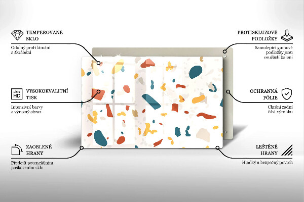 Szklana deska do kuchni Gres dekoracyjny kamień