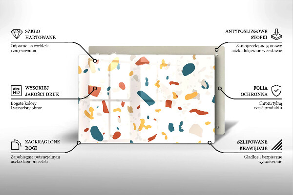 Szklana deska do kuchni Gres dekoracyjny kamień