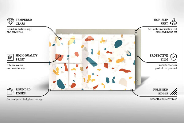Szklana deska do kuchni Gres dekoracyjny kamień