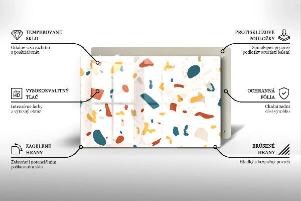 Szklana deska do kuchni Gres dekoracyjny kamień