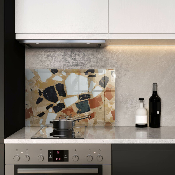 Szklana deska do kuchni Ozdobne kamienie płyta