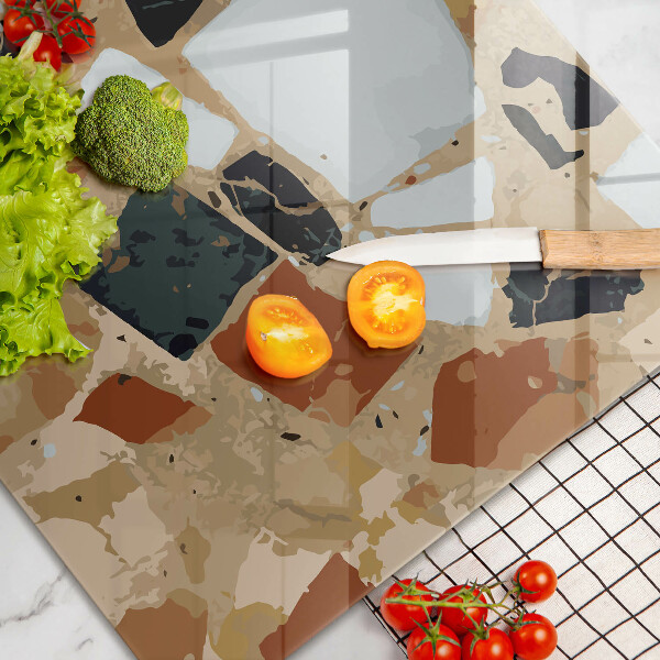 Szklana deska do kuchni Ozdobne kamienie płyta