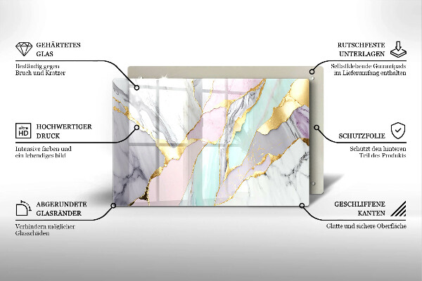 Deska do kuchni Pastelowy marmur