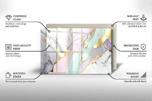 Deska do kuchni Pastelowy marmur