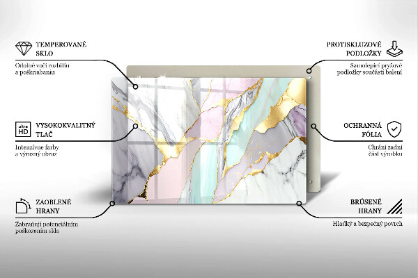 Deska do kuchni Pastelowy marmur