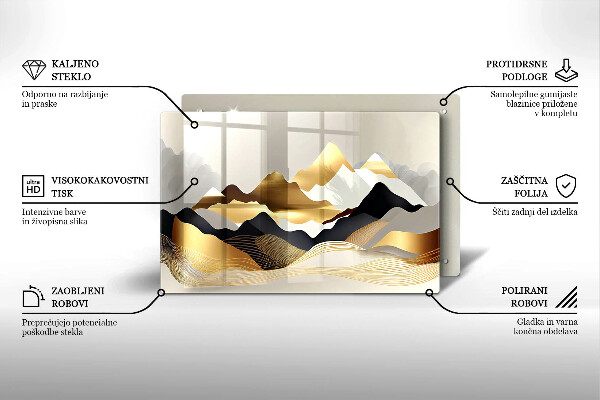 Deska do kuchni Abstrakcja złote góry