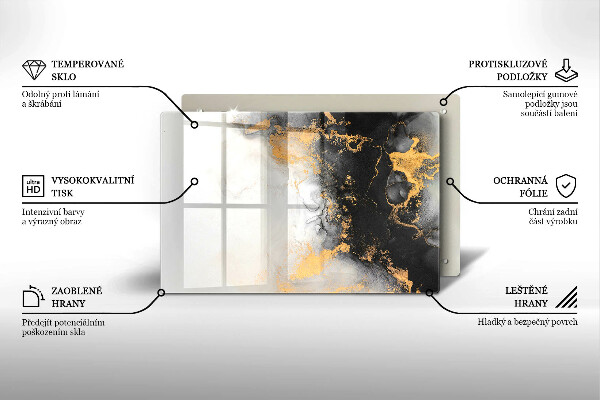 Deska do kuchni Abstrakcja ze złotem