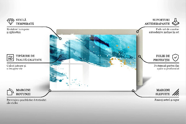 Deska do kuchni Niebieskie plamy