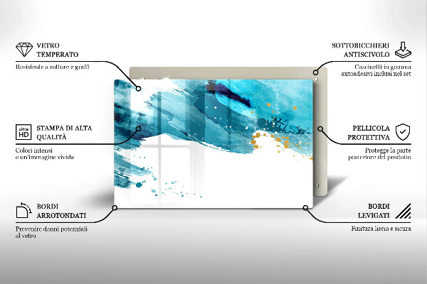 Deska do kuchni Niebieskie plamy