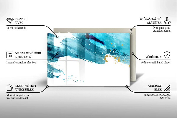 Deska do kuchni Niebieskie plamy