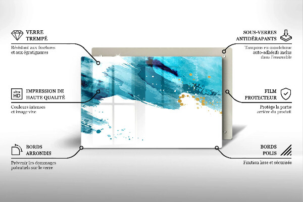 Deska do kuchni Niebieskie plamy