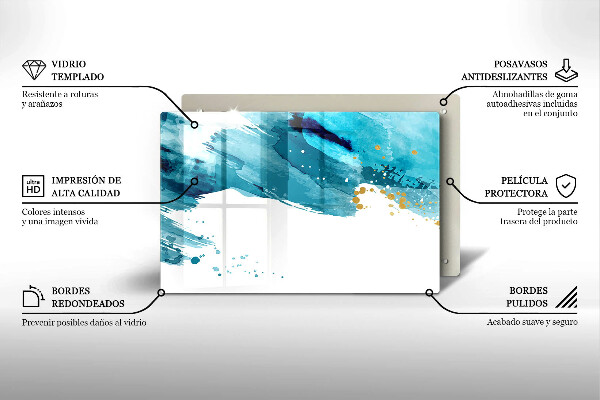 Deska do kuchni Niebieskie plamy