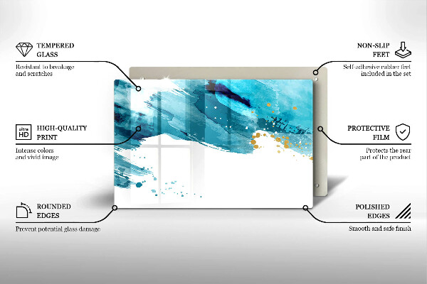 Deska do kuchni Niebieskie plamy