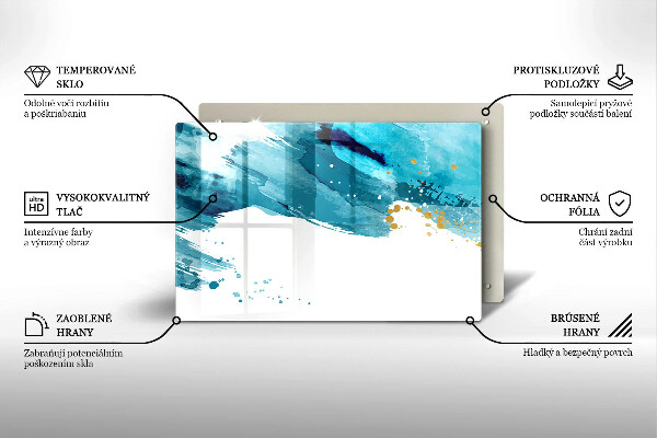 Deska do kuchni Niebieskie plamy