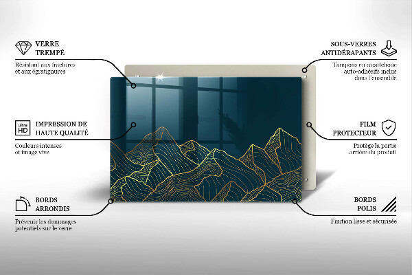 Deska do kuchni Abstrakcyjne góry